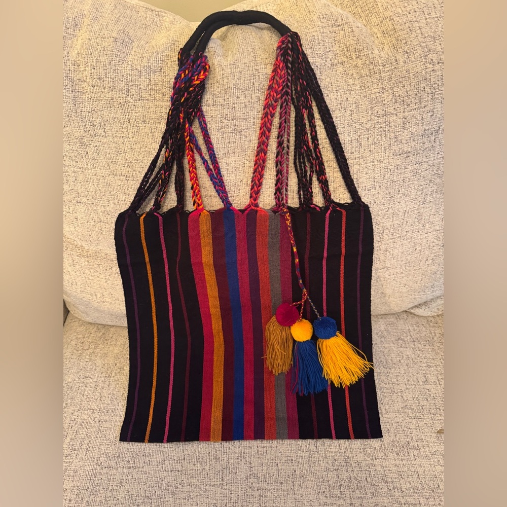 Multicolor Striped Hammock Tote